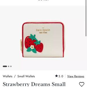 ‼️NWT‼️Kate Spade Strawberry Dreams Small Zip Around Bifold Wallet